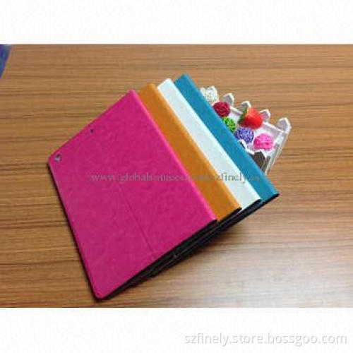 Leather stand case for iPad Air, hit color and simple design